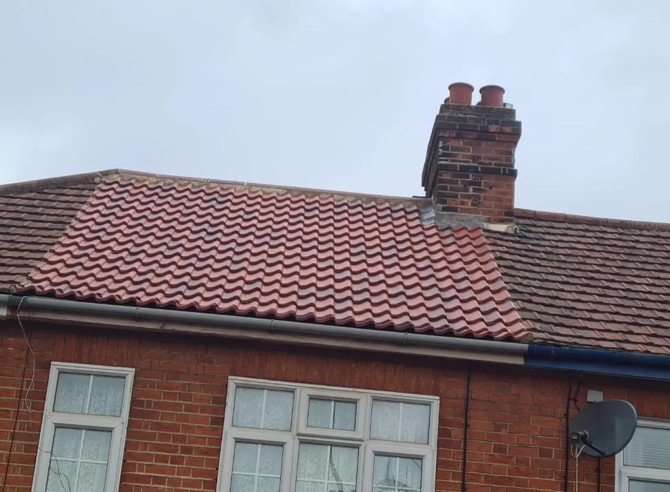 New clay tiled pitched roof