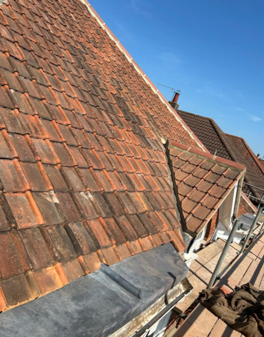 Chimney lead flashing work